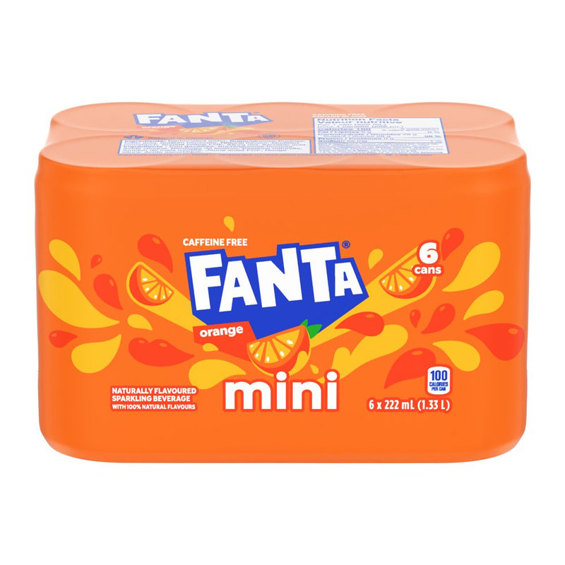 Fanta mini cans package contents and alternate view