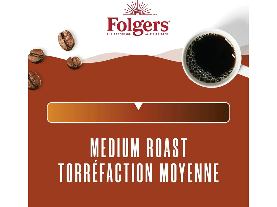 Folgers Classic - Decaf - Medium Roast - Ground Coffee - 544g