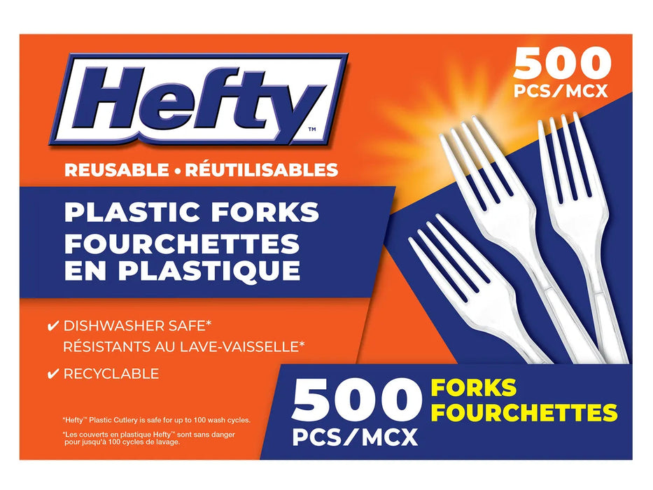 Forks - Plastic - Heavy Duty - Reusable - Case of 500