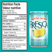 Fresca mini cans nutrition information