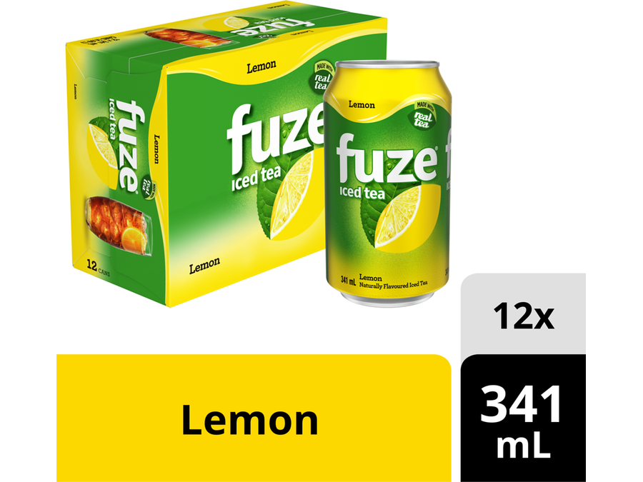 Fuze - Lemon Green Iced Tea - 12 x 341ml Can