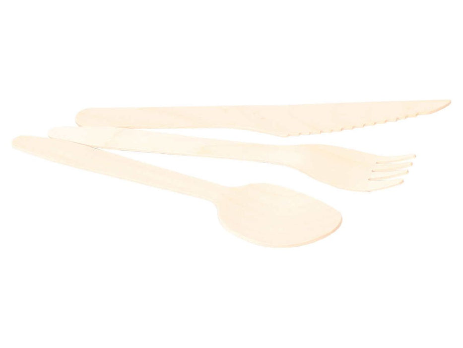 Cutlery Set - Assorted Birch Wood - Pack of 400