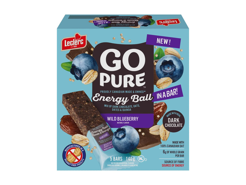 Go Pure - Wild Blueberry Snack Bars - 5 x 140g