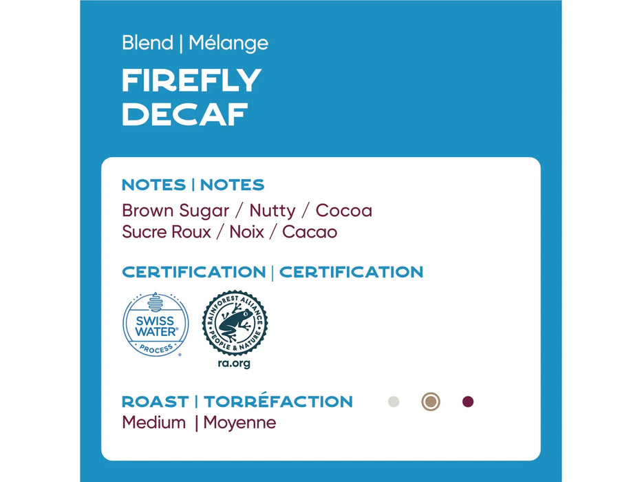 Ground - Decaf - Firefly Swiss Water Process - Case Of 24 X 2.5oz