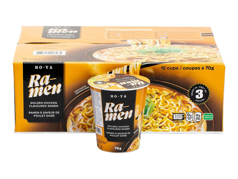 Ho-Ya Golden Chicken Flavoured Ramen - 70g each - 12 Count