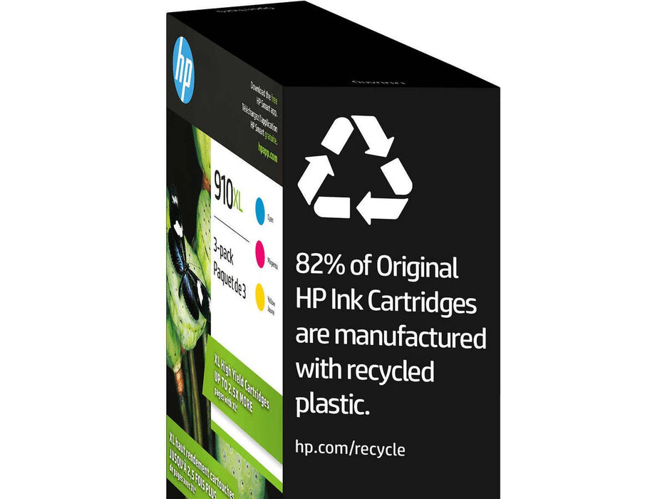 Ink Cartridge - HP 910XL -  High Yield Cyan, Magenta and Yellow Original - Combo Pack of 3