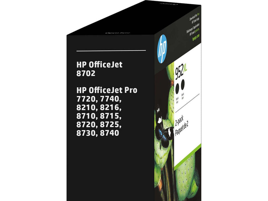 Ink Cartridge - HP 952XL -  High Yield Black Original - Pack of 2