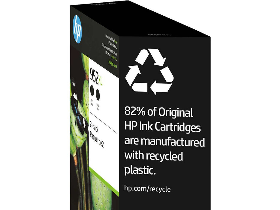 Ink Cartridge - HP 952XL -  High Yield Black Original - Pack of 2