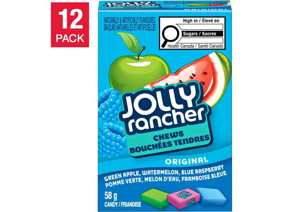 Jolly Rancher Chews Candy - Original - 12 packs × 58g