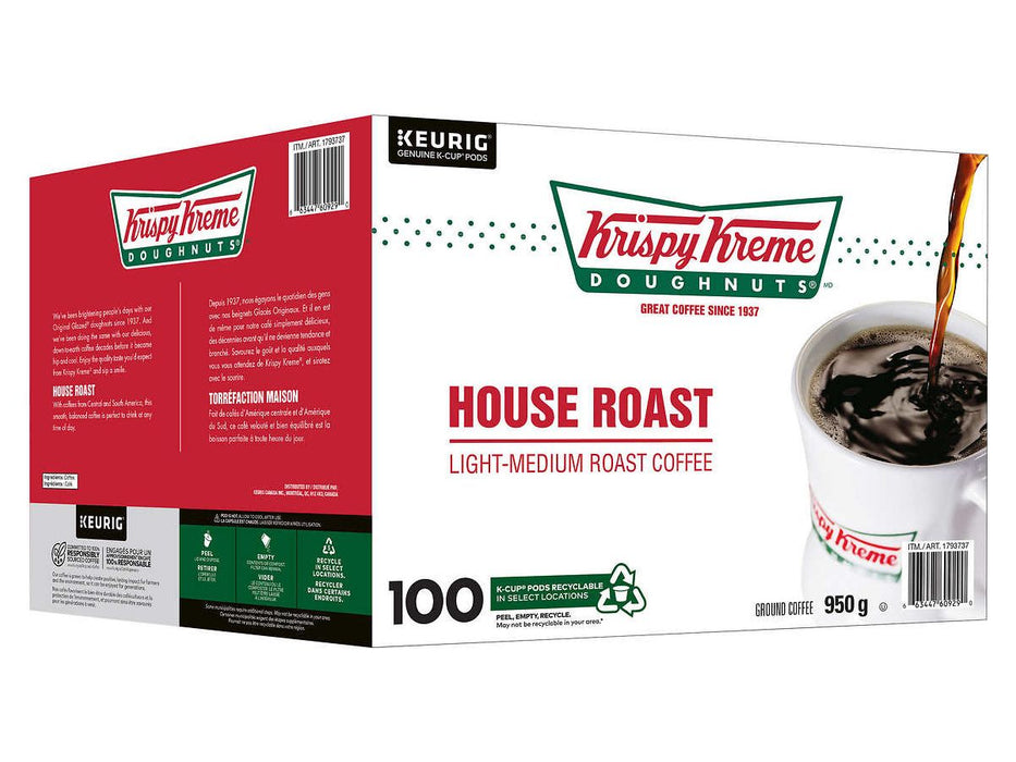 K-Cup - Krispy Kreme - Coffee - House Roast  - Box 100