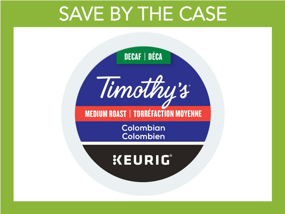 K-Cup - Timothy's - Coffee - Medium - Decaf Colombian