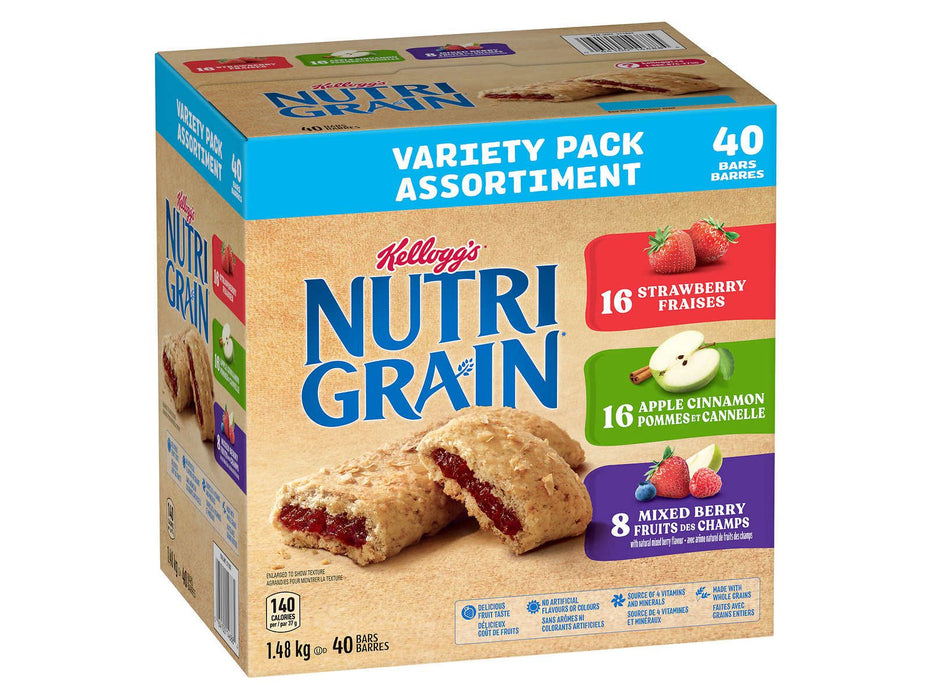 Kellogg’s Nutri-Grain Bars Variety Pack - 40 Bars