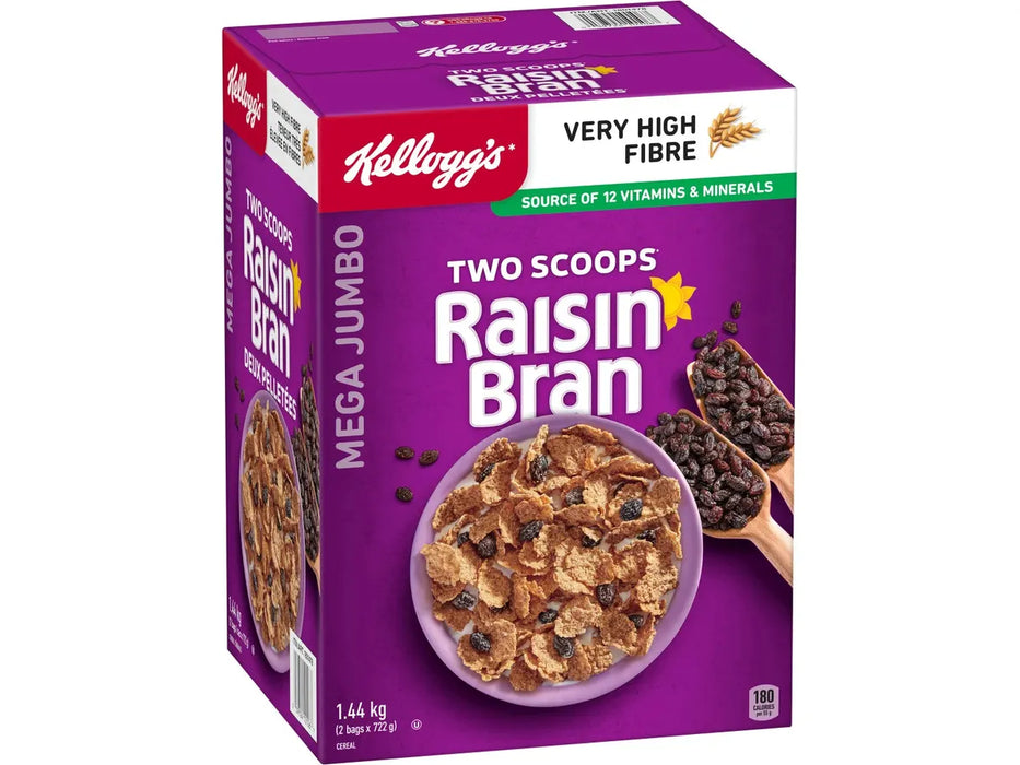 Kellogg’s - Two Scoops Raisin Bran Cereal, 1.44 kg_Miller&Bean