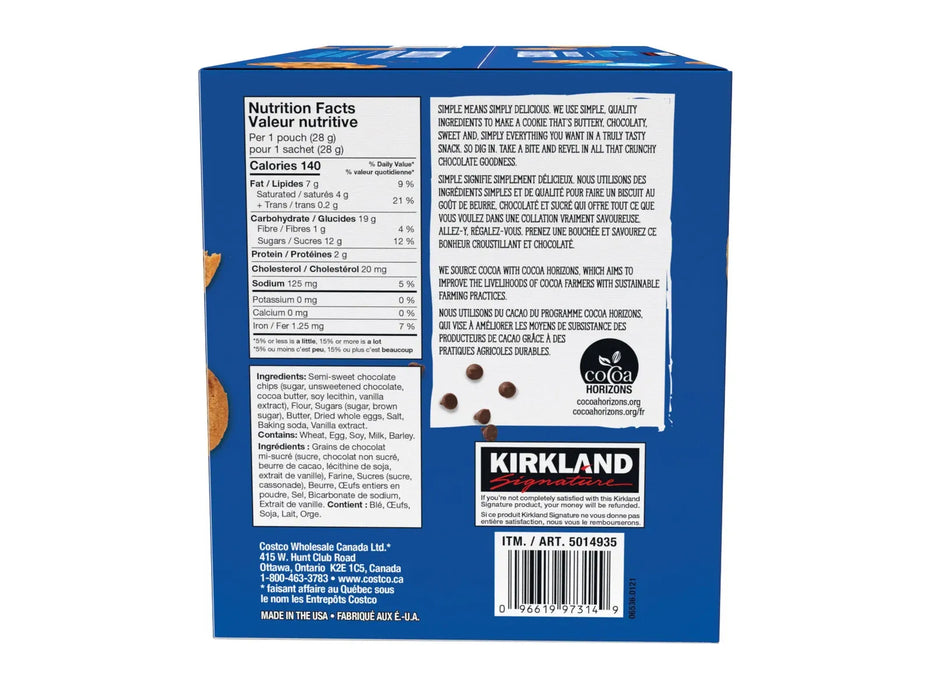 Kirkland Signature Mini Chocolate Chip Cookies - 30 × 28g