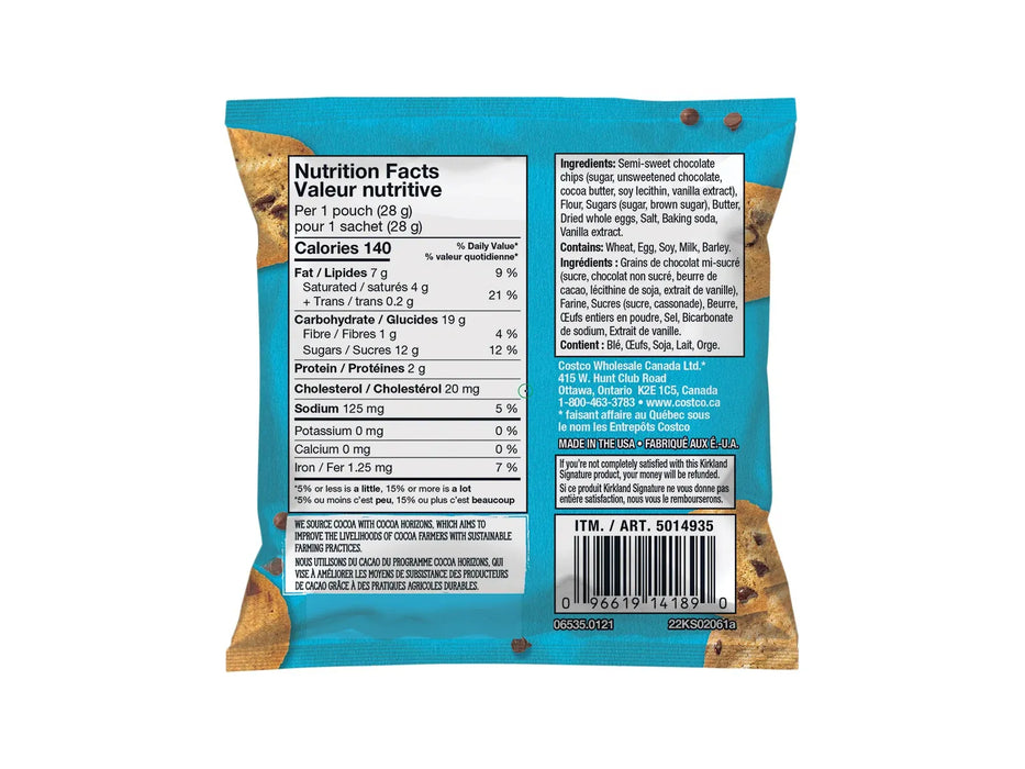 Kirkland Signature Mini Chocolate Chip Cookies - 30 × 28g