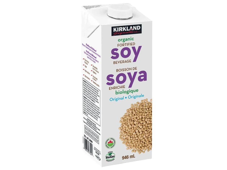 Kirkland Signature - Organic Soy Beverage - Case of 6 x 946ml - Shelf Stable