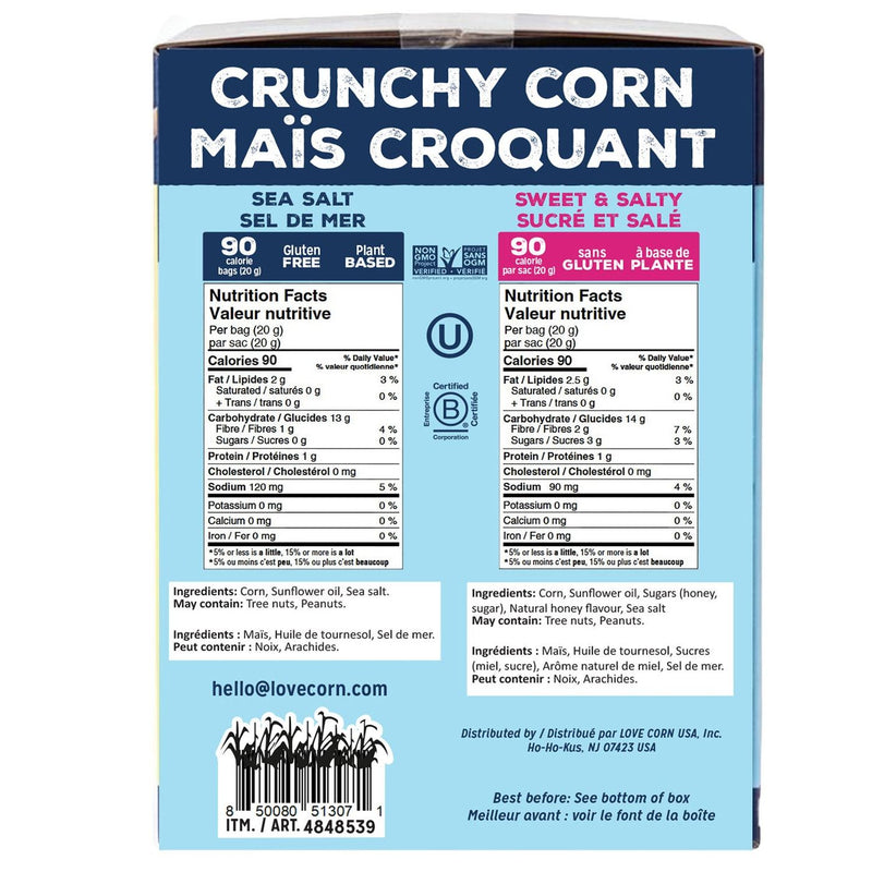 LOVE CORN Corn Snack Variety Pack - 30 × 20g
