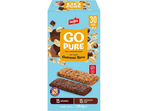 Leclerc Go Pure Oatmeal Bars Variety Pack of 30 - MB Grocery
