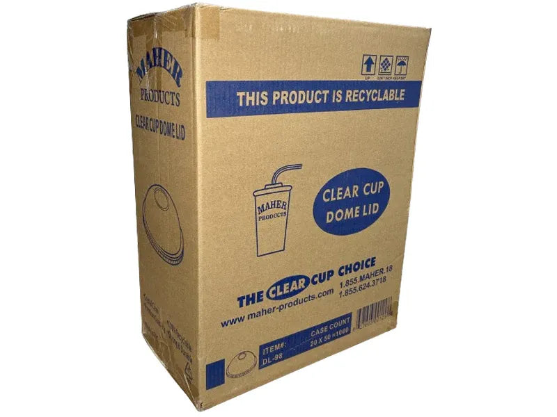 Lids - Dome - For Cold Beverage Plastic 20oz Cups - Case of 1000