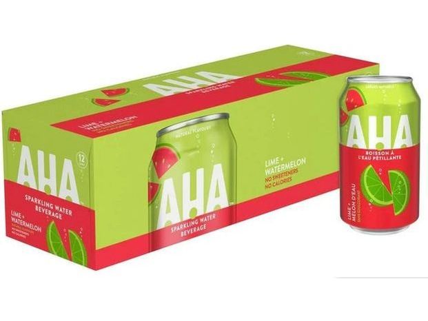 AHA - Lime + Watermelon Sparkling Water - 12 x 355ml