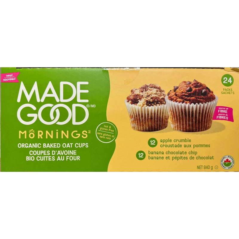 MadeGood Mornings - Organic Baked Oat Cups - 24 x 35g _ Miller&Bean