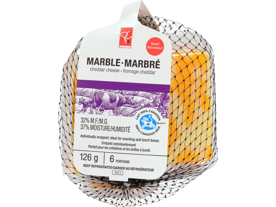 Marble Cheddar Cheese Portions - 6 × 21 g