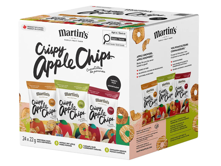 Martin’s Crispy Apple Chips - 24 × 22g Bags