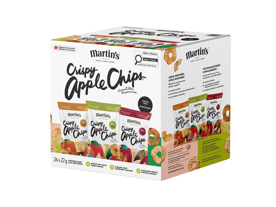 Martin’s Crispy Apple Chips - 24 × 22g Bags