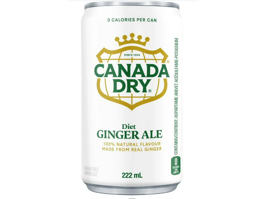 Mini-Cans - Diet Ginger Ale - 6 x 222ml