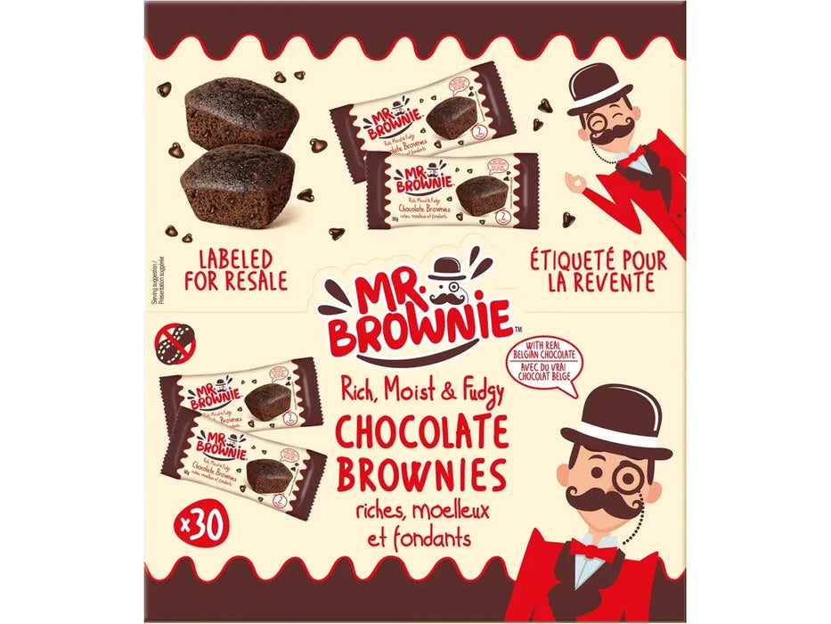 Mr Brownie Chocolate Brownies - 30 x Packs of 2