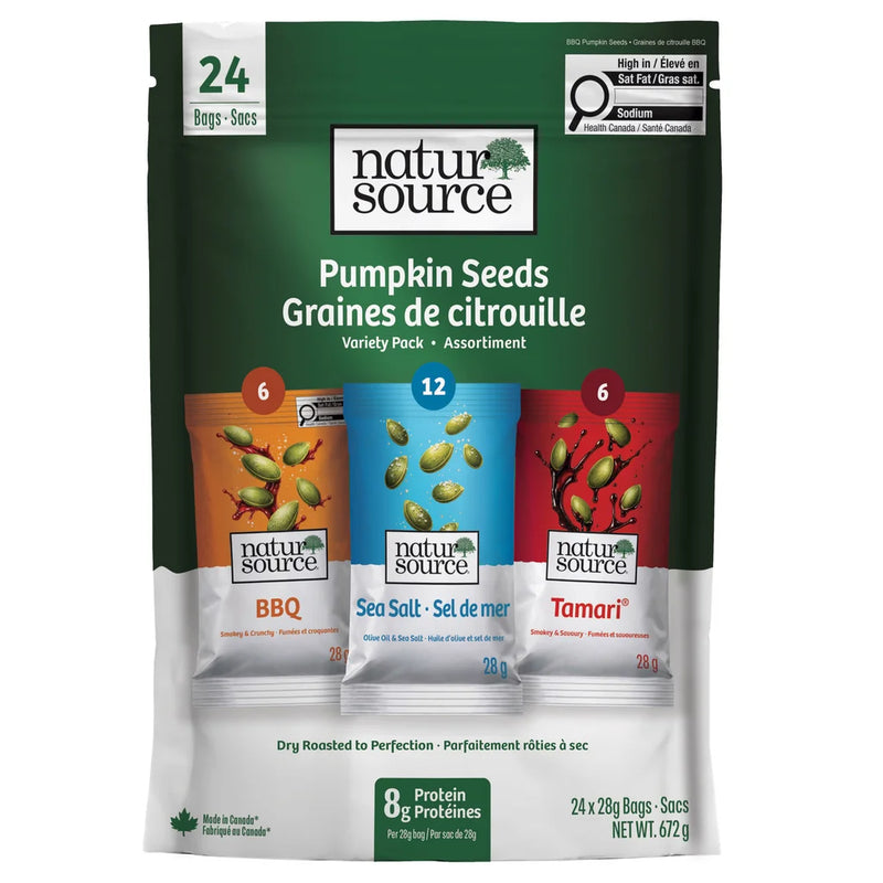 NaturSource - Pumpkin Seed - Variety Pack - 24 x 28g _ Miller & Bean