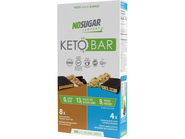 No Sugar Keto Bars - 12 x 40g