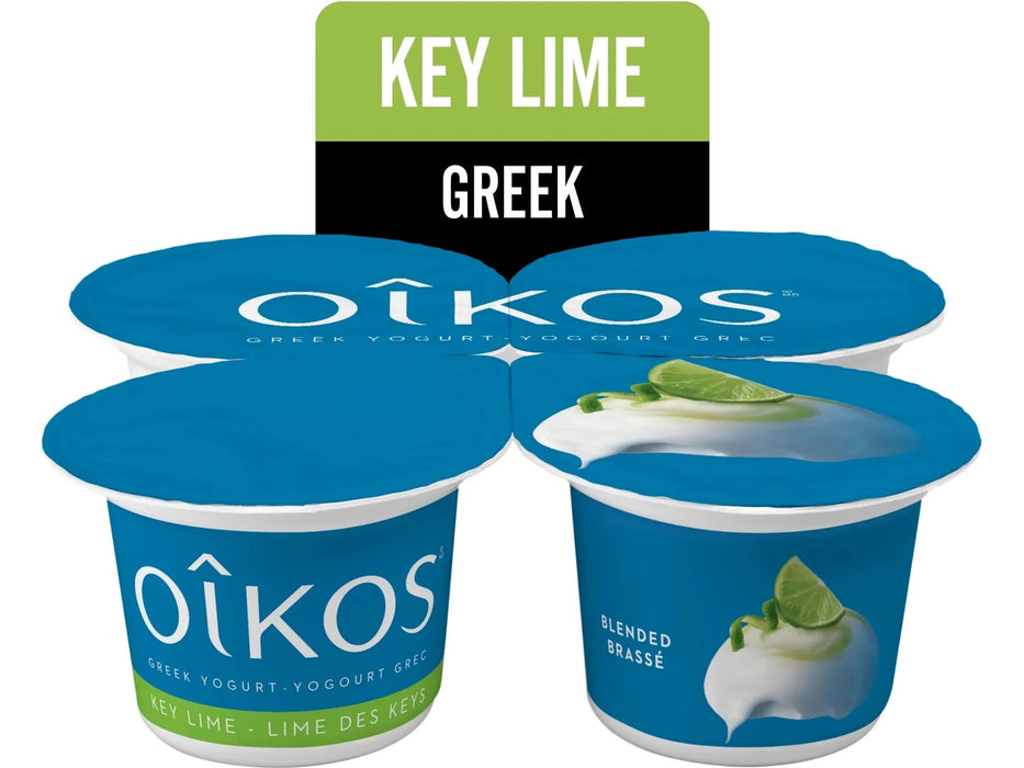 OIKOS Greek Yogurt - Key Lime Flavour - Pack of 4 x 100g