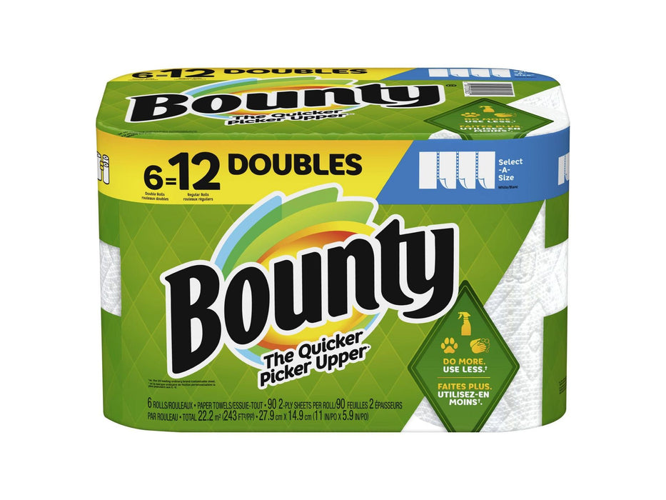 Paper Towels - Bounty Double Rolls 6 = 12