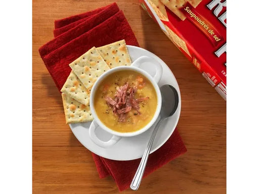 Premium Plus Salted Tops Crackers with soup