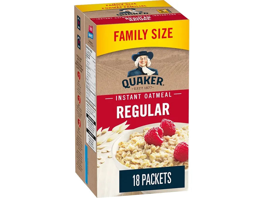 Quaker Instant Oatmeal Regular - 18 Packets - 504g