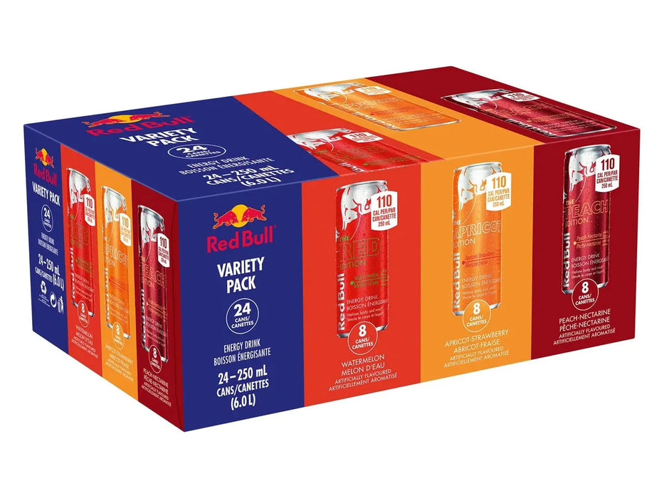 Red Bull Variety Pack Energy Drink - 24 × 250ml