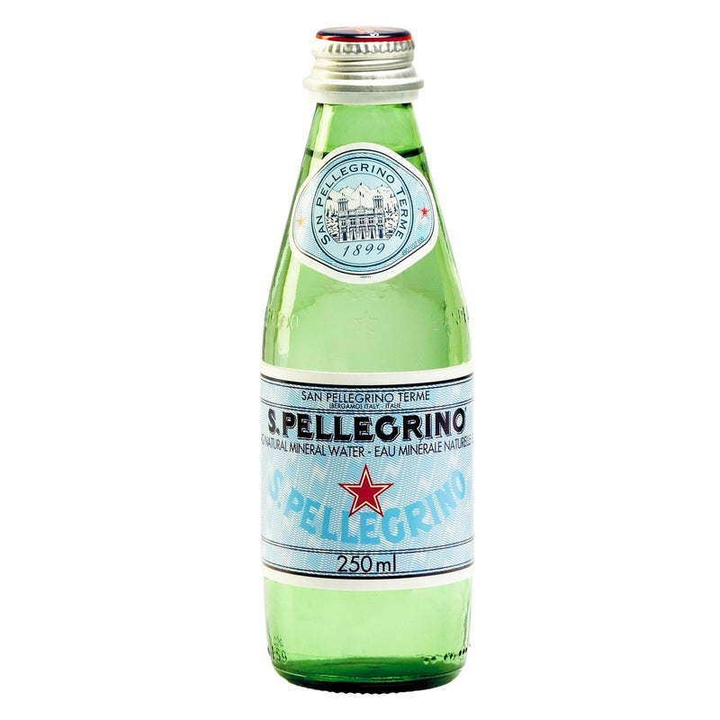 San Pellegrino Carbonated Mineral Water 24 × 250 ml (glass)