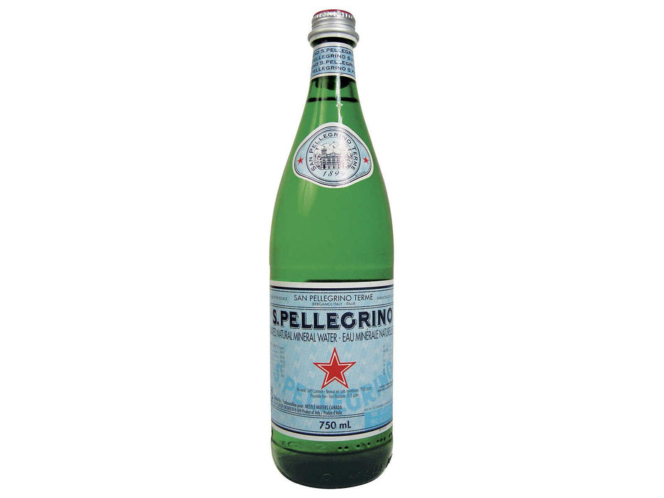 San Pellegrino Carbonated Mineral Water 15 × 750 mL (glass)