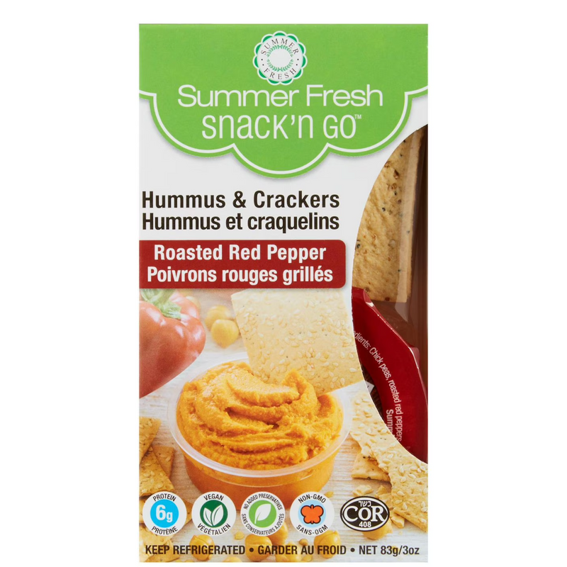 Summer Fresh - Snack ’N Go Roasted Red Pepper Hummus & Crackers - 83g