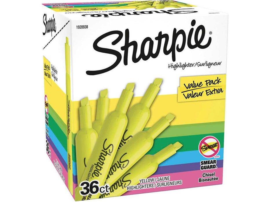 Sharpie Yellow Highlighter - Pack of 36