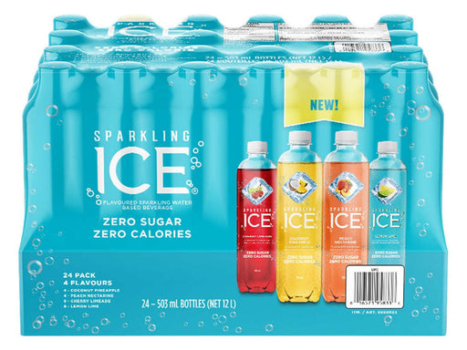 Sparkling ICE - Flavoured Water Beverage Variety Pack - 24 x 503ml - Miller&Bean
