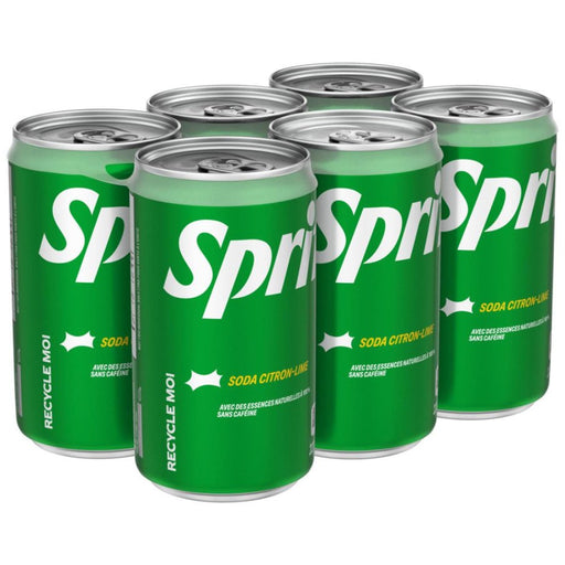 Sprite - Mini-Cans - Lemon-Lime - 6 × 222mL - Miller & Bean Coffee Company