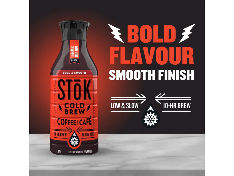 Stok Cold Brew Coffee - Black - Lightly Sweetened - 1.42 L
