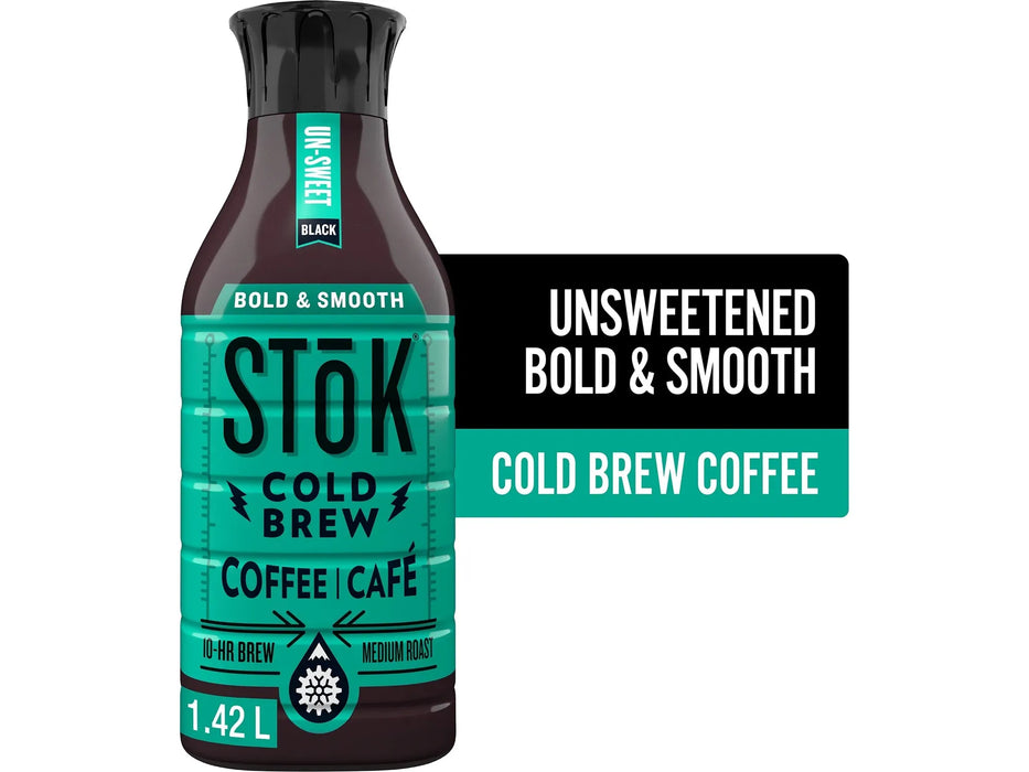 Stok Cold Brew Coffee - Black - Unsweetened - 1.42 L