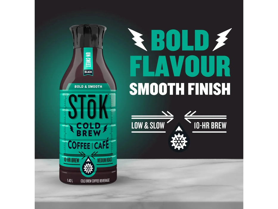 Stok Cold Brew Coffee - Black - Unsweetened - 1.42 L