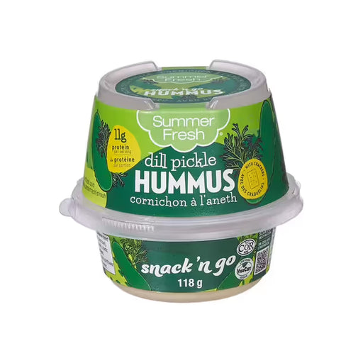 Summer Fresh - Snack ’N Go Dill Pickle Hummus With Crackers - 118g _ Miller & Bean