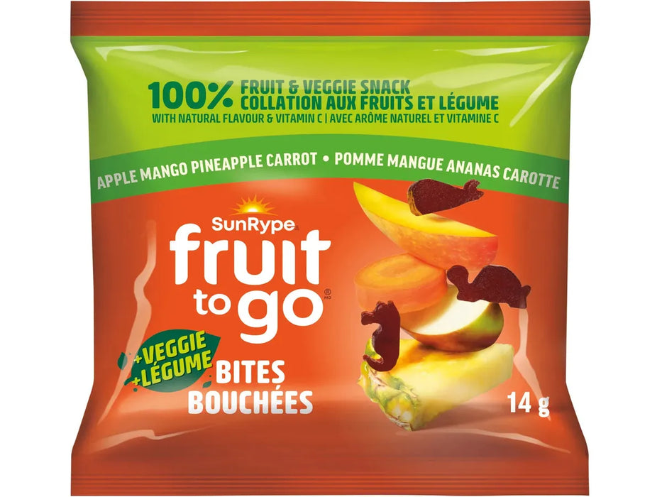 SunRype - Fruit To Go + Veggie Bites - Pack of 46 × 14g