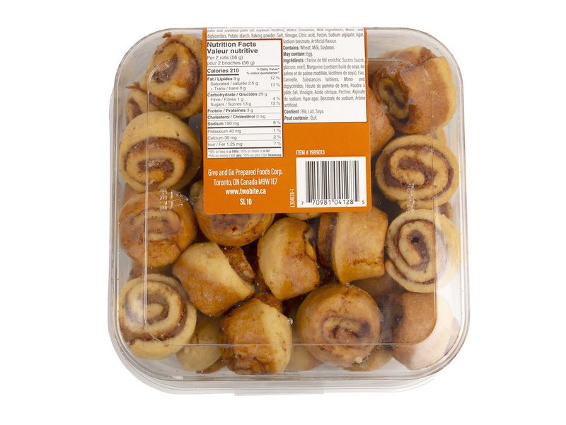 Two-Bite Glazed Cinnamon Rolls - 1.04kg