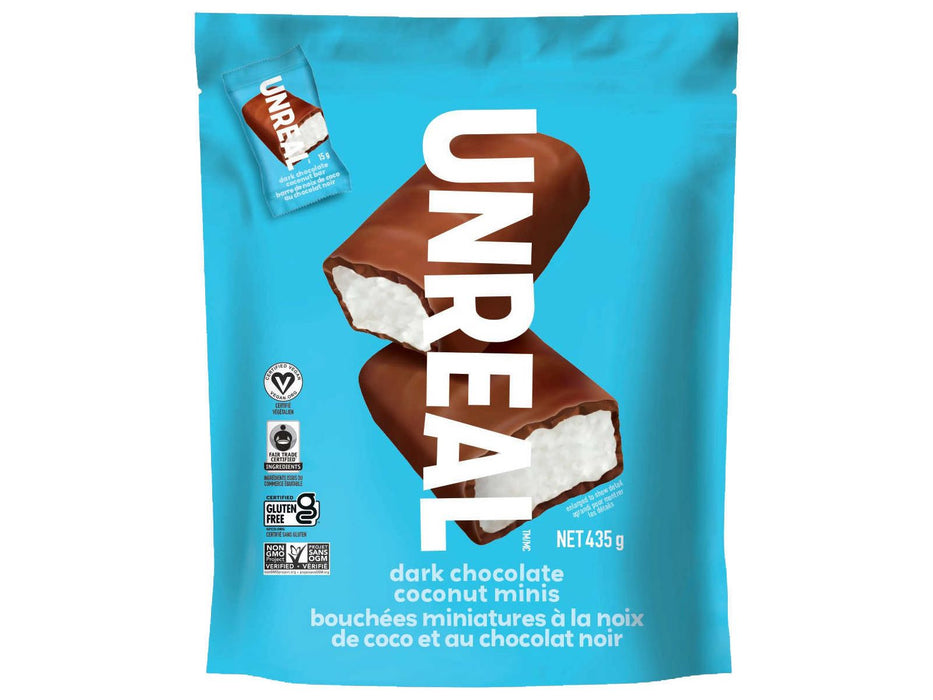 Unreal Dark Chocolate Coconut Mini Bars - 29 x 15g